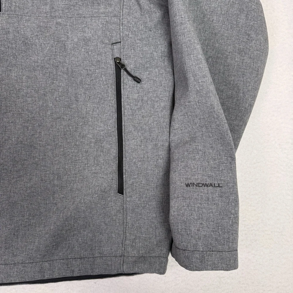 The North Face Mens L Gray Apex Bionic Windwall Softshell Jacket Gutter Pros‎